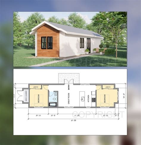 2 Bed Tiny House Floor Plans - Shop on Pinterest