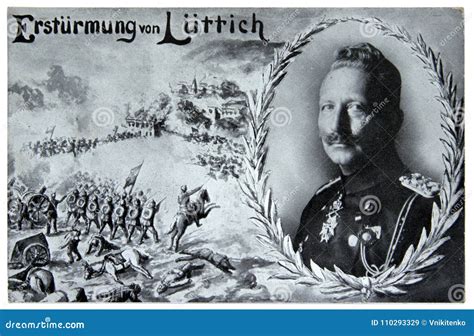 The Battle of Liege and Kaiser Wilhelm Editorial Stock Image - Image of ...