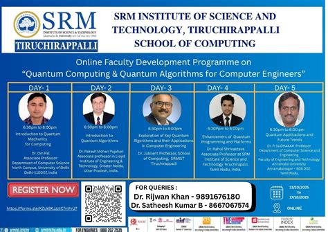 Faculty Development Program on "Quantum Computing & Quantum Algorithms ...