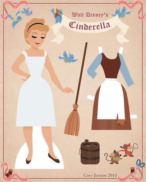 Image result for Cinderella Paper Doll Tutorial