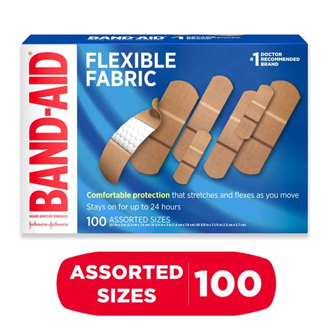 Band-Aid Brand Flexible Fabric Adhesive Bandages, Assorted, 100 Count HSA/FSA Eligible - Walmart.com