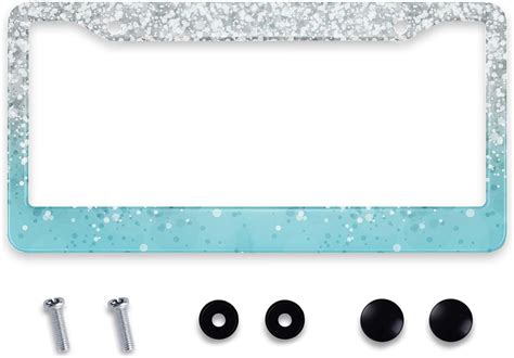 Amazon.com: LOVEJIA Blue Purple Sparkle License Plate Frame, Cool ...