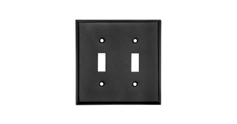 Ageless Iron 600952 Rustic Black (4.875" x 4.875") 2-Gang Double Toggle ...