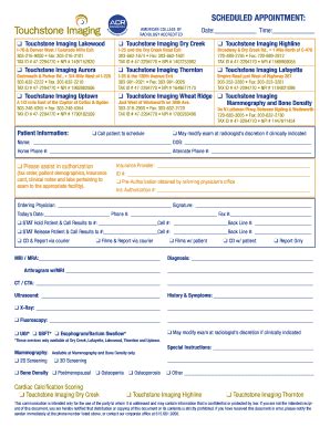 Appointment Scheduling Form - Blank Fillable Template | Fill Out, Print ...