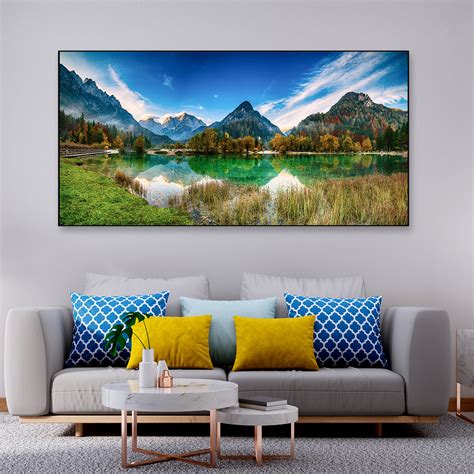 Nature Landscape Floating Frame Mountain Scenery Canvas Wall Painting ...