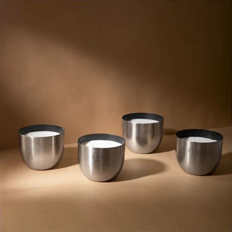 Heirloom Scented Candle - Set Of 4 - Aqua (Silver) – Seva Home
