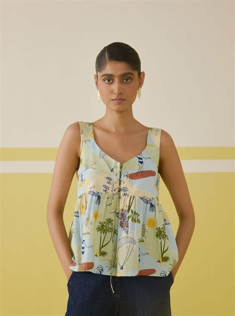 Sunshine Tencel Peplum Top – Shuffling Suitcases