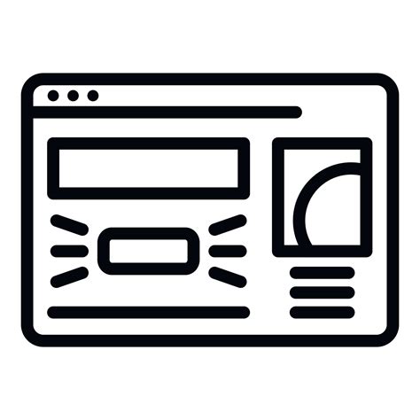 Gaming start page icon, outline style 15252794 Vector Art at Vecteezy