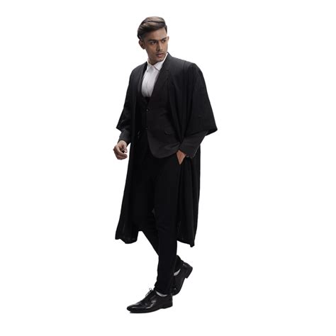 Men Lawyers Butter Crape Gown for Advocates in Black Color By Lawmart