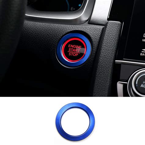 Thenice for 10th Gen Honda Civic Start/Stop Push Button Cover Ring ...