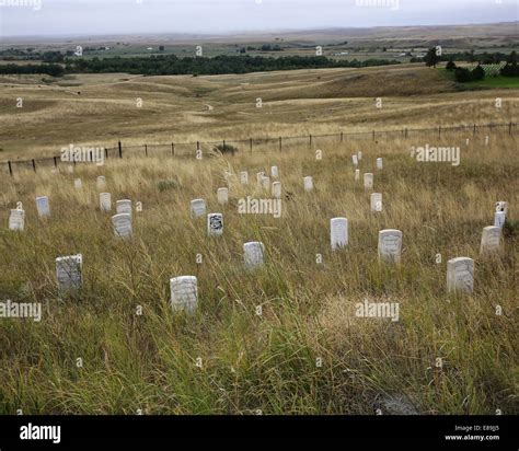 Cemetery on Last Stand Hill, Little Bighorn Battlefield (Custer's Last ...