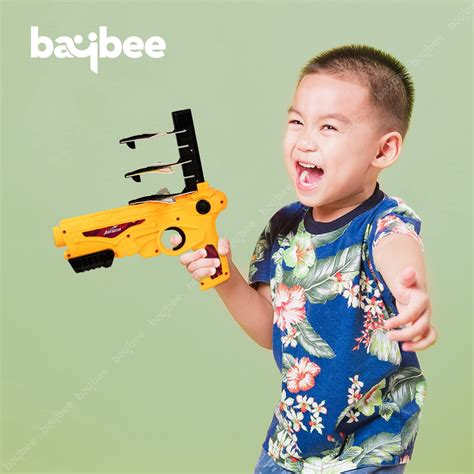 Baybee Airplane Launcher Toy Catapult Plane Gun with Foam Aircrafts Gl ...