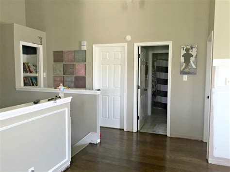 Shiplap walls & farmhouse door trim | Thrifty Decor Chick | Thrifty DIY ...