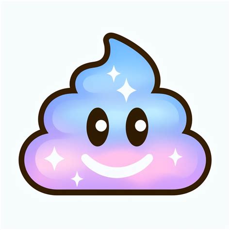 Whimsical Pooping Emoji Character Illustration Sticker - Playground