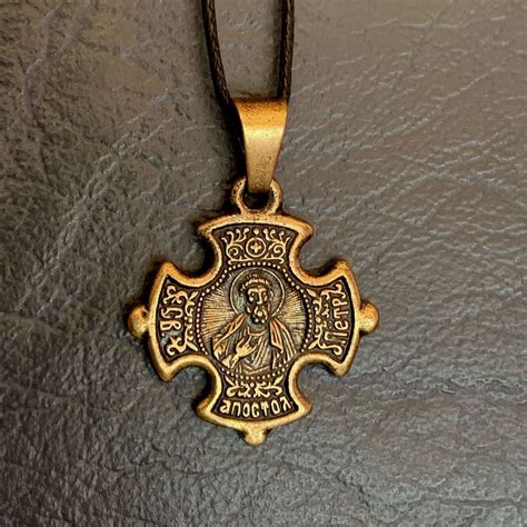 Apostle Peter Cross Pendant Jesus Christ Crucifix, Saint Peter Cross ...