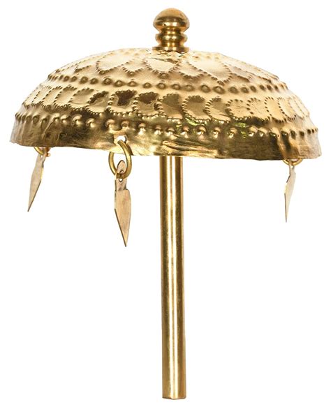 Exotic India Umbrella of Deity - Brass Statue Yellow : Amazon.in: Home ...