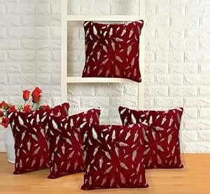 Buy Deepti Chandan Design Velvet Cushion Covers 16x16 Inch (40x40 cm ...