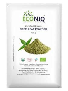 ECONIQ Organic Neem Powder for Face Pack 100 Gram | Anti-Pimple and ...