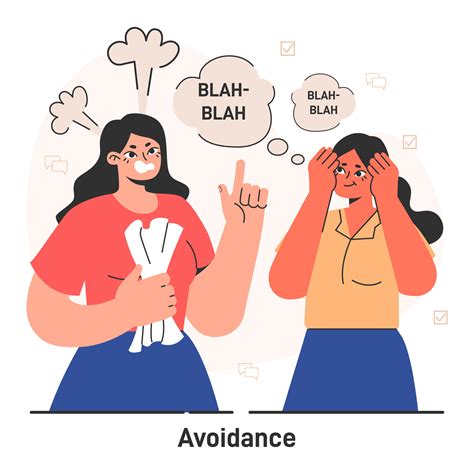 Conflict management. Character with conflict avoidance tactic. Person ...