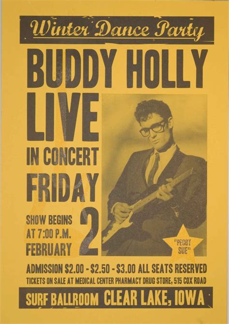 Buddy Holly | Vintage concert posters, Concert posters, Vintage music art