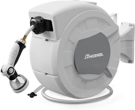 Amazon.com : 100 FT x 1/2" Retractable Garden Hose Reel by HOZEREEL ...