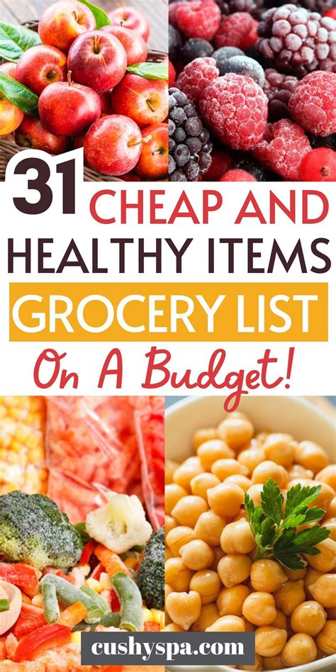 Healthy Grocery List on a Budget: 31 Items in 2024 | Healthy grocery ...
