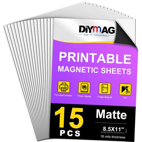 Snapklik.com : Printable Magnetic Sheets, 15Pcs 8.5 X 11 Inch Flexible Magnet Sheets Matte Non ...