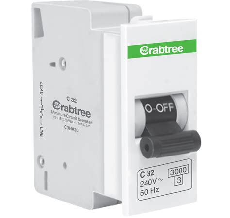 Crabtree's MURANO 32 A SP C MINI MCB (White) - Modular Switches and ...