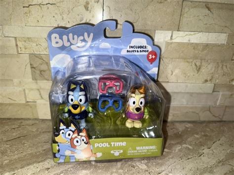 BLUEY POOL TIME 2 PACK SET Figures BLUEY & BINGO India | Ubuy
