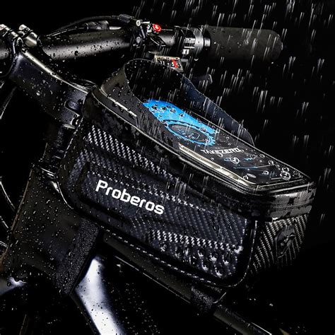 PROBEROS Plastic Bicycle Storage Bag with 6.8'' Waterproof TPU Touch ...