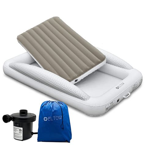 Buy Eltow Inflatable Toddler Air Mattress Bed With Safety Bumper ...