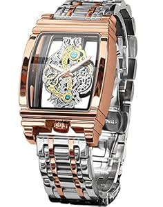 Buy FORSINING Men's Luxury Hollow Skeleton Watch Retro Gorgeous Gear ...