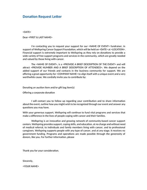 Donation Request Letter - Template Spark...: Premium Template ...