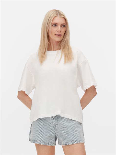 Women's White Boxy Fit T-Shirt | Primark