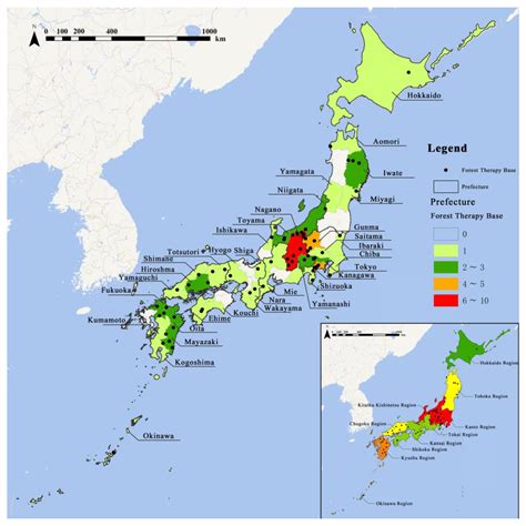 Spatial Distribution Characteristics of Japan’s Forest Therapy Bases ...