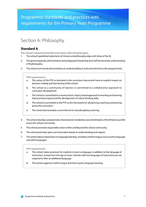 The Curriculum Framework of The Primary Years Programme (PYP) of The IB ...