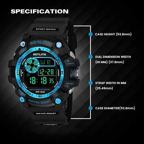 Multifunctional LED Digital Watch with Stopwatch-6064 – Benling