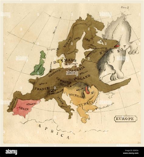 Map europe 19th century engraving hi-res stock photography and images - Alamy