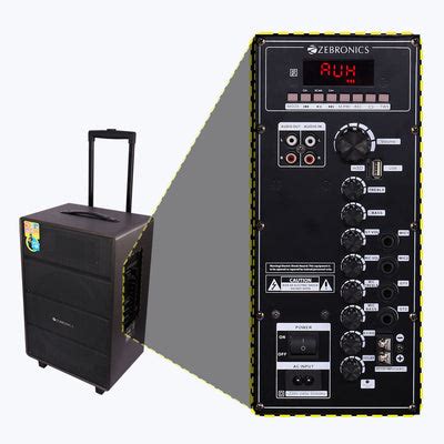 Zebronics Banjo Pro Trolley speaker - 120W, Tweeter, LED