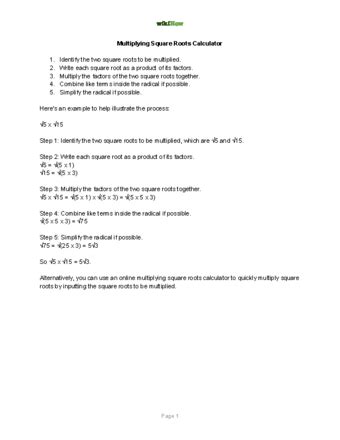 Image result for How to Multiply Square Root Numbers