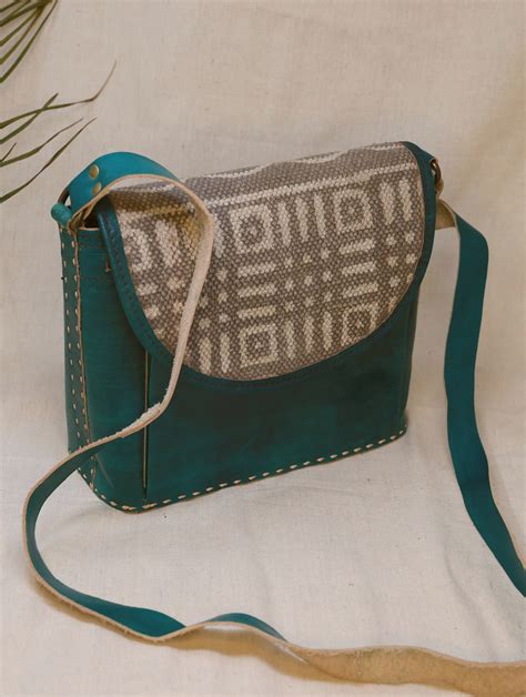 Buy Handcrafted Jawaja Leather Sling Bag with Rug Patch - Deep Green ...