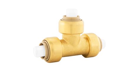 Jones Stephens C77446LF 1" x 1" x 3/4" PlumBite Push On Reducing Tee ...