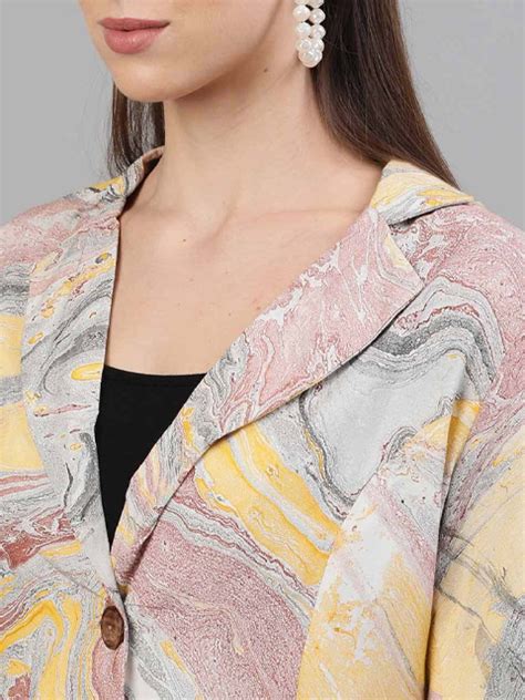 Full Sleeves Notched Lapel Blazer