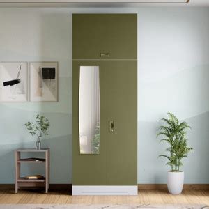 Godrej Interio Slimline 2 Door with 4 shelves, Overhead Unit and Mirror ...