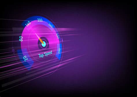 Abstract Background Technology perspective circle Pink and blue top speedometer with purple ...
