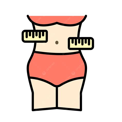 Illustration Of Female Body Icon And Abdominal Circumference ...