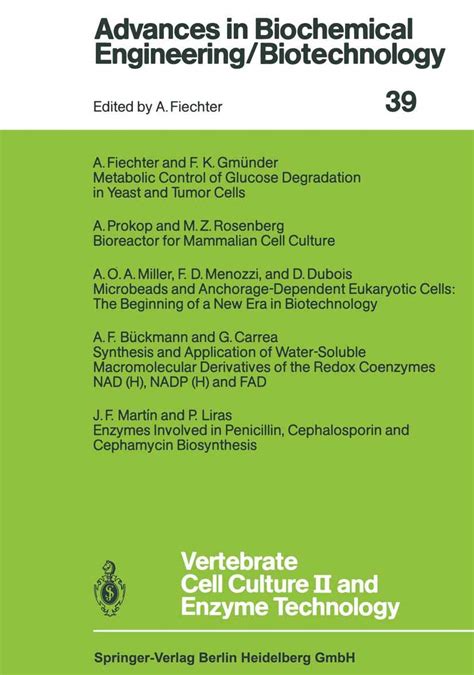 Buy Vertebrate Cell Culture II and Enzyme Technology: 39 (Advances in ...