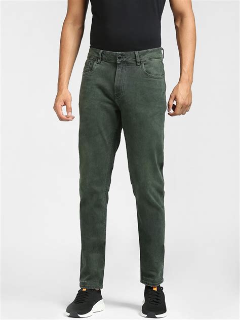Buy Green Low Rise Ben Skinny Jeans for Men