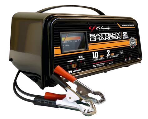 Schumacher Dual-Rate 12v Battery Charger, 10/2 Amp Manual Automatic ...
