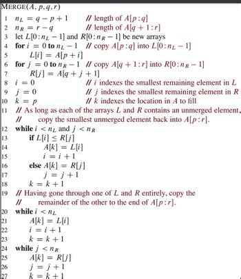 Pseudocode of Merge Sort Algorithm Data Structure 的图像结果